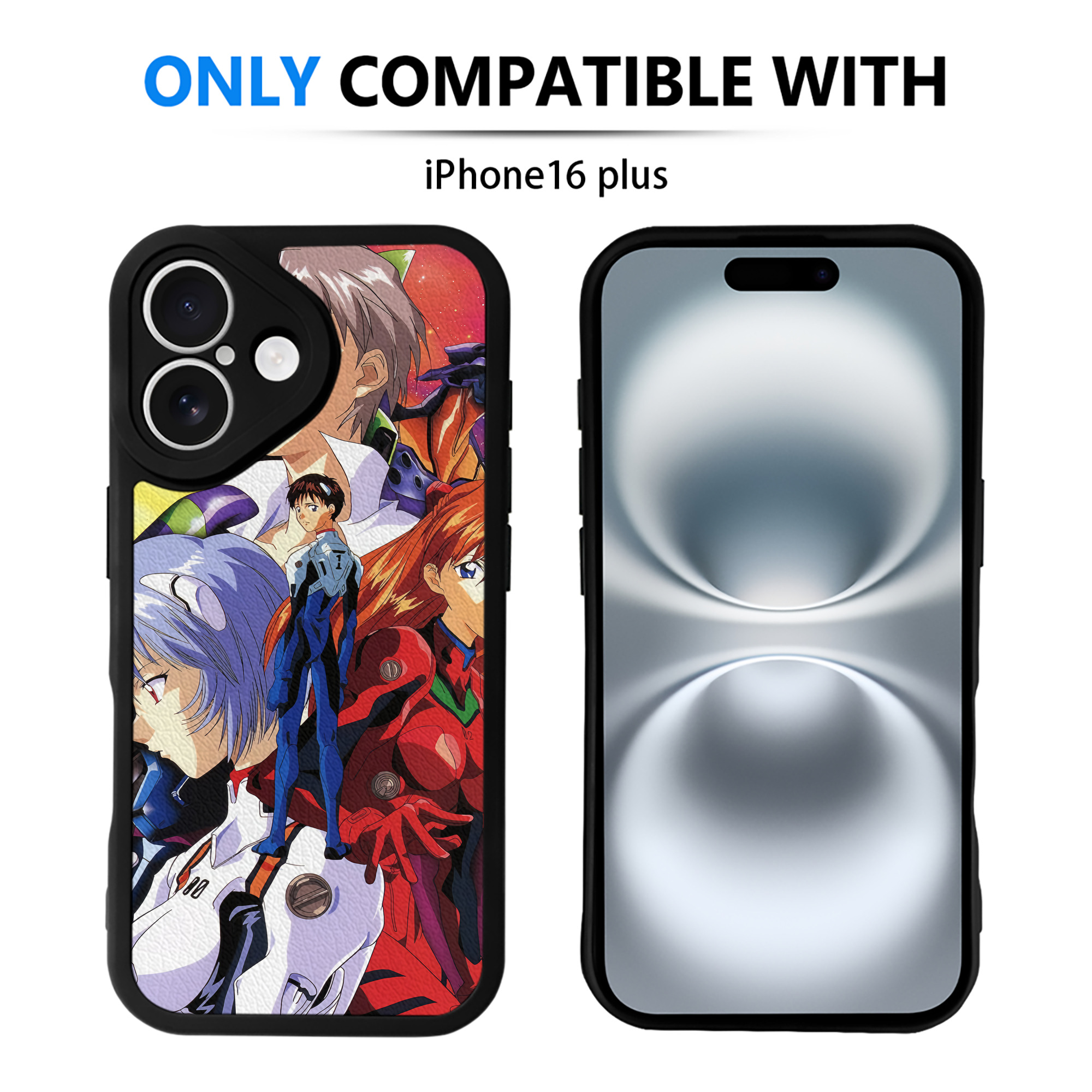 （画像用） EVA 新世紀エヴァンゲリオン 【iPhone 16シリーズ対応】シリコンスマホケース（レザー調） 材質：シリコン